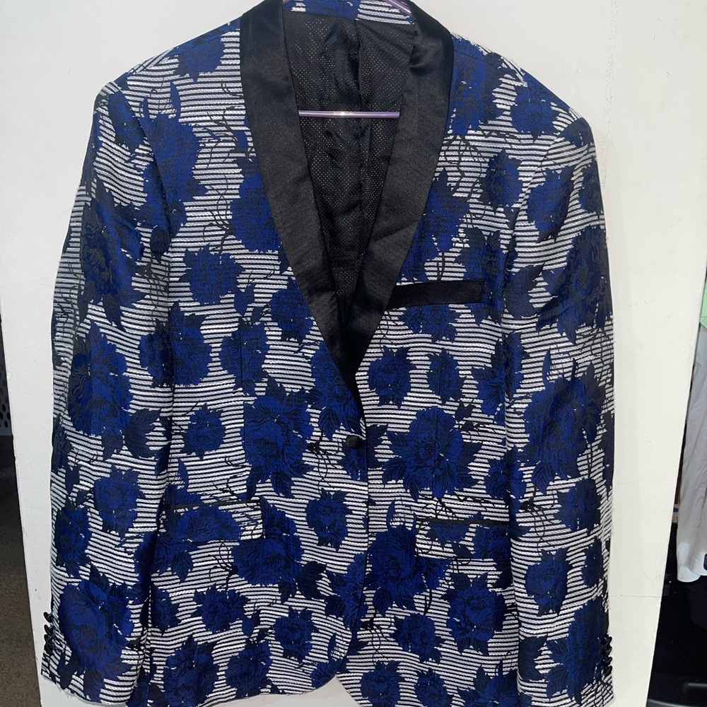 Kilburne-Finch Blue Floral Suit Jacket